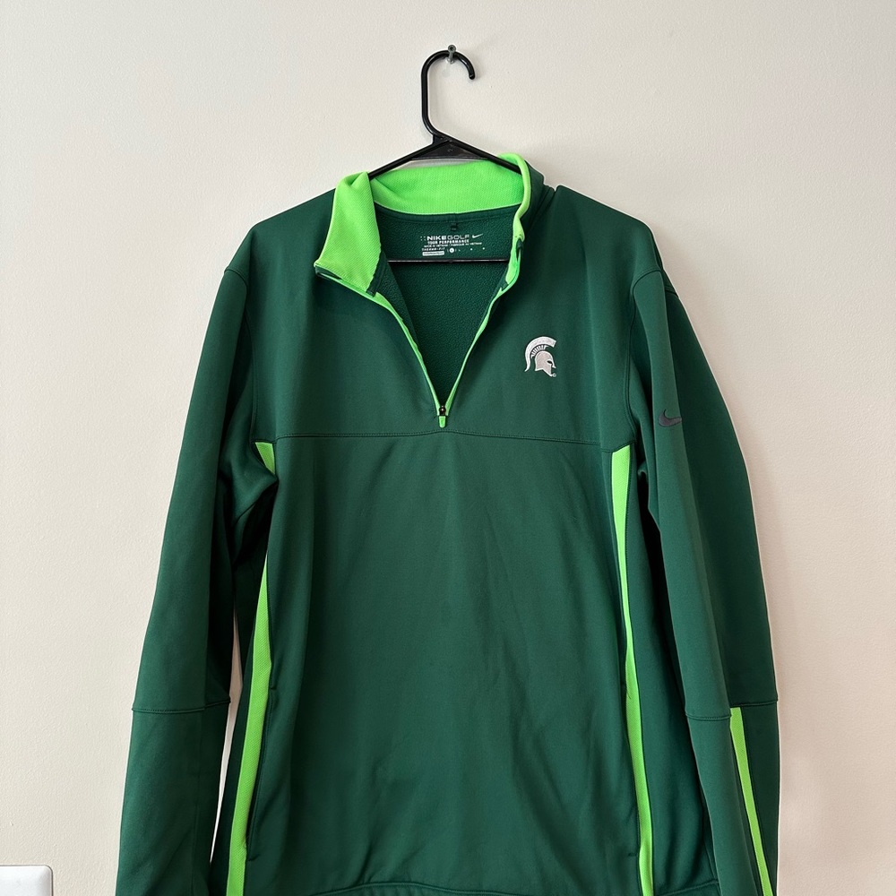 MSU Men’s Nike Golf quarter zip. Size: L.